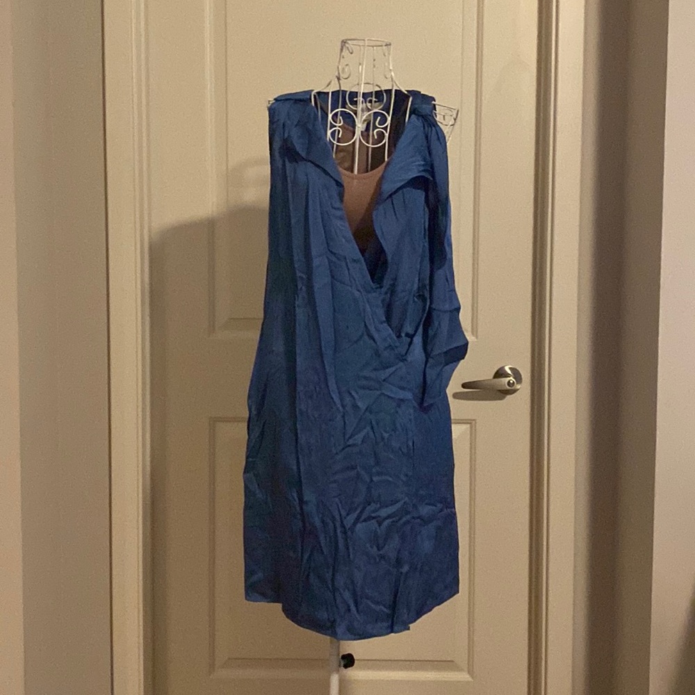 BCBG Runway Blue Silk Dress